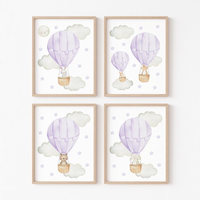 Balloon à air chaud violet, Animaux, Neutre selon  (Créateur téléchargé)