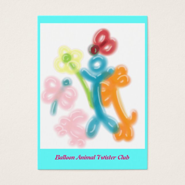 Balloon Animal Twister Visitenkarte (Vorderseite)