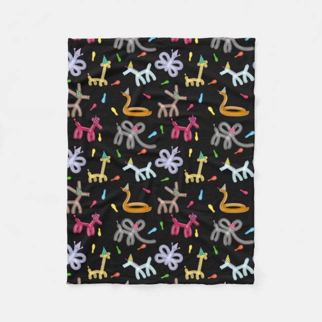 Balloon Animals Kids Party Theme Fleecedecke (Vorderseite)