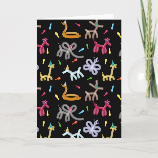 Balloon Animals Kids Party Theme Karte (Vorderseite)