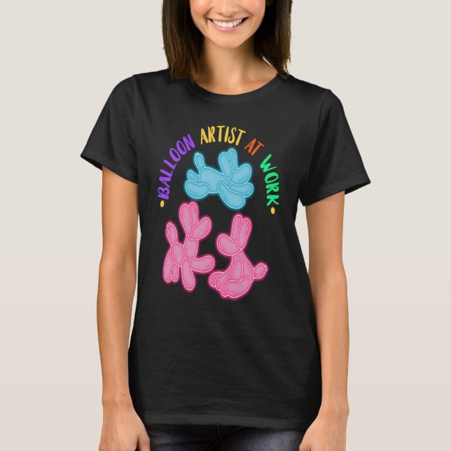 Balloon Artist At Work Balloon Twisting Balloon An T-Shirt (Vorderseite)