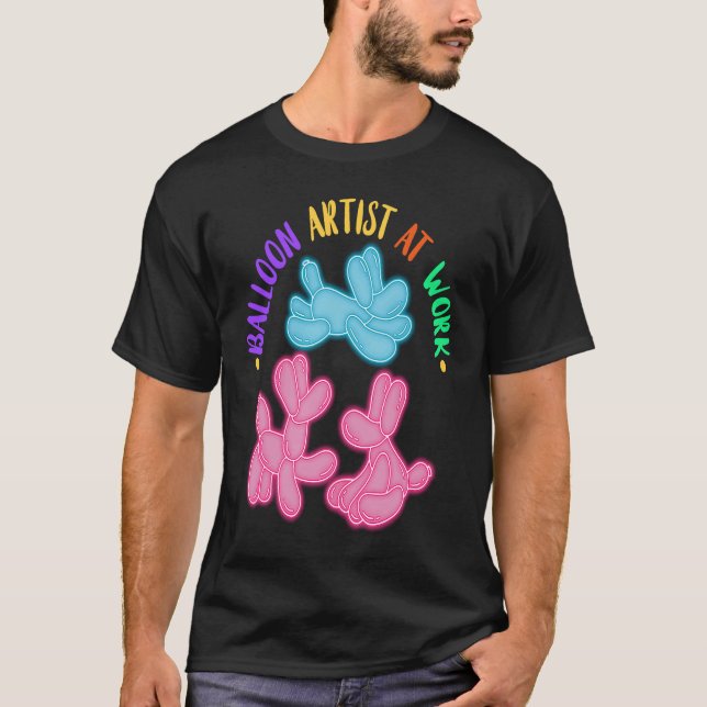 Balloon Artist At Work Balloon Twisting Balloon An T-Shirt (Vorderseite)