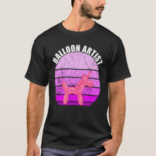 Balloon Artist Vintag Sunset Balloon Animal Ballon T-Shirt