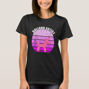 Balloon Artist Vintag Sunset Balloon Animal Ballon T-Shirt