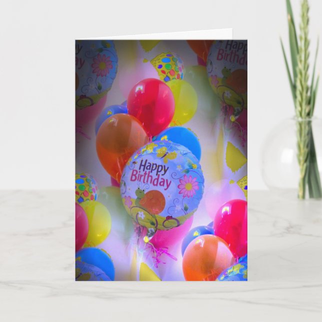 Balloon Birthday Karte (Vorderseite)
