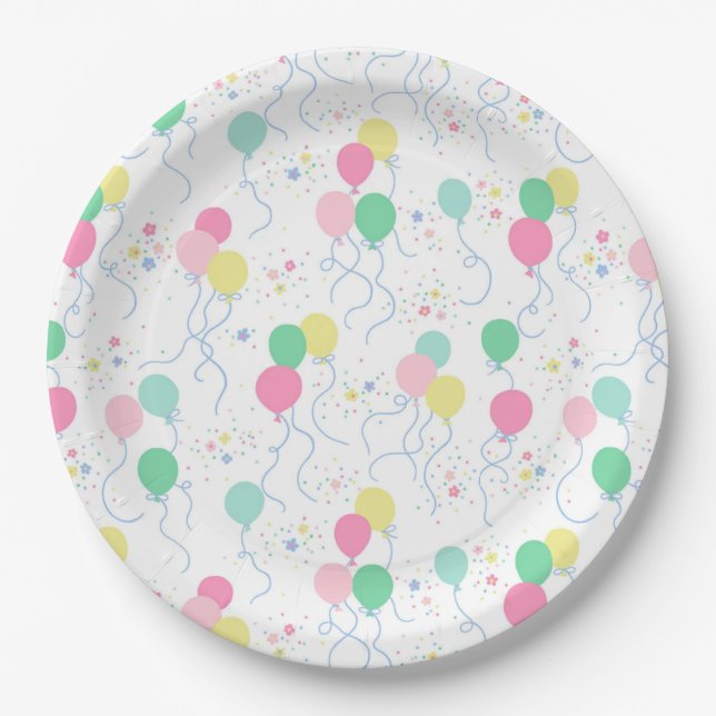 Balloon Birthday Party Tellers - Und viele mehr Pappteller (Vorderseite)
