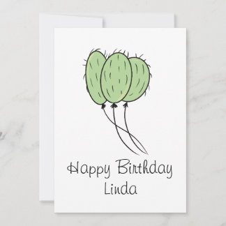 Balloon Cactus Pflanze Birthday Einladung
