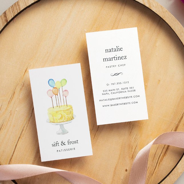 Balloon Cake | Vertikal Visitenkarte (Von Creator hochgeladen)