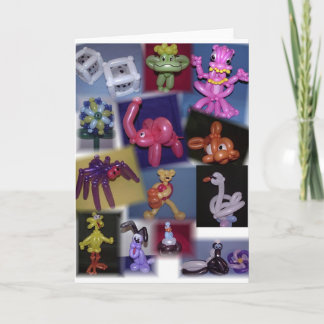 Balloon Collage Card Karte