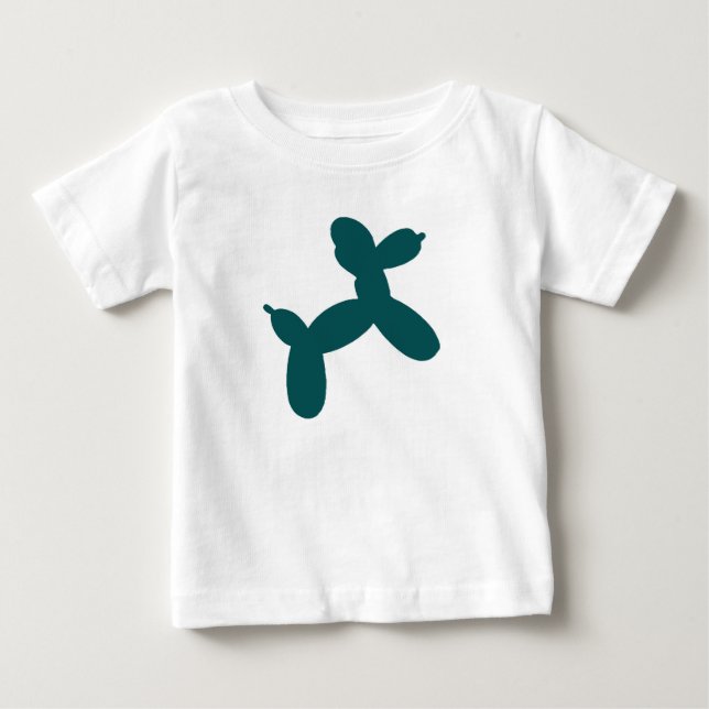 Balloon Dog Baby Romper, Aquamarin Baby T-shirt (Vorderseite)