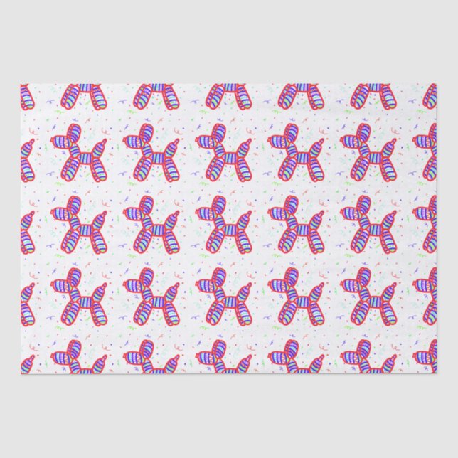 Balloon Dogs Party Seidenpapier (Vorderseite)