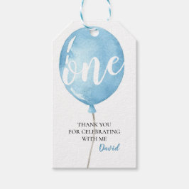 Balloon First Birthday Boy Danke Tag Geschenkanhänger