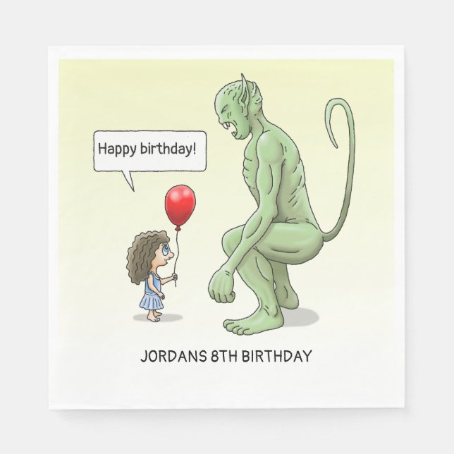 Balloon Girl und Green Goblin Serviette (Vorderseite)