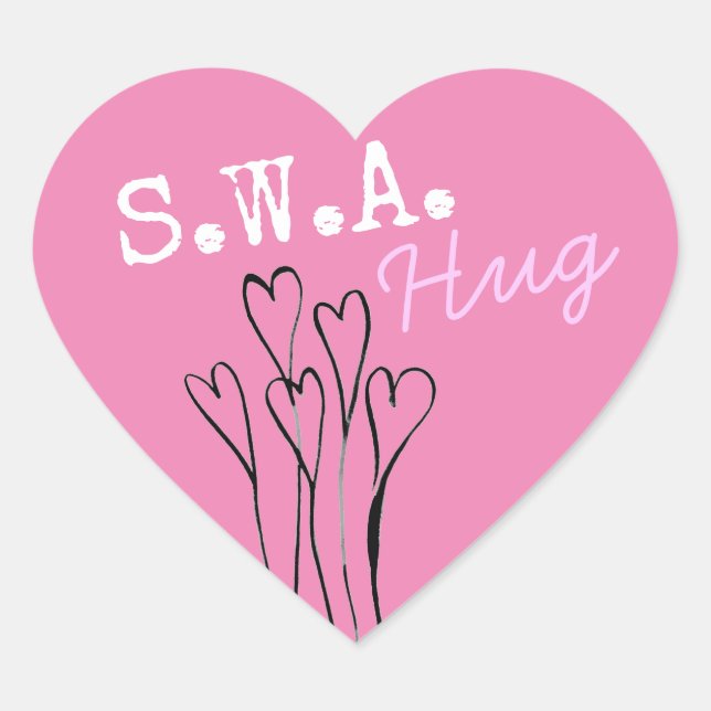 Balloon Hearts SWA-Hug Étiquettes de messagerie sp (Devant)