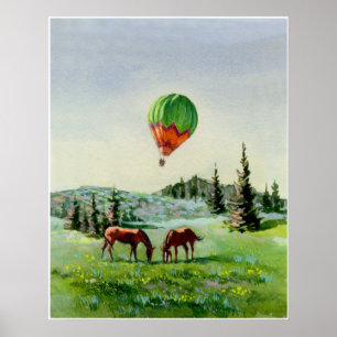 BALLOON & HORS VON SHARON SHARPE POSTER