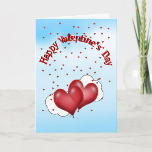 Balloon hört Valentine Add-Foto Feiertagskarte