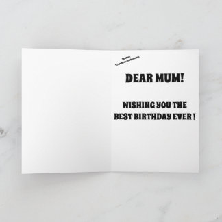 BALLOON Joyeux anniversaire MUM carte mignonne