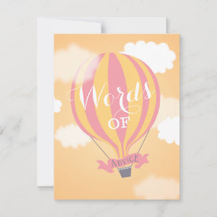 Balloon Orange Words of Advice Mommy Postcard Hinweiskarte