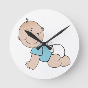 Balloon Party Birthday Celebration Destiny Baby Runde Wanduhr