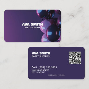 🎈 🎁 Balloon Party Custom QR Visitenkarte