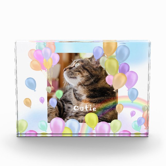 Balloon Pastel Animal Pet Fotoblock (Vorderseite)