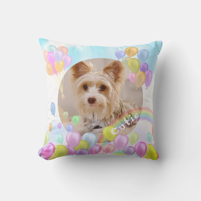 Balloon Pastel Animal Pet Kissen (Vorderseite)