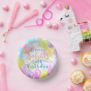 Balloon Pastel Birthday Pappteller