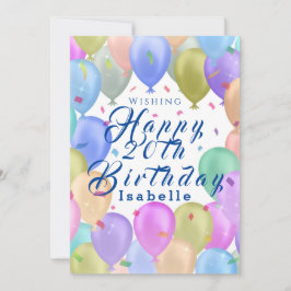 Balloon Pastel Feiertagskarte