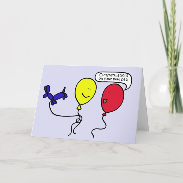 Balloon People Pet Glückwünsche Karte (Vorderseite)