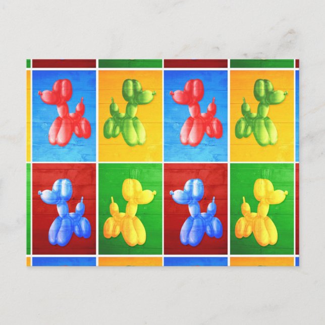 Balloon Poodle Postkarte (Vorderseite)