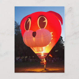 Balloon Rabbit Postcard Postkarte