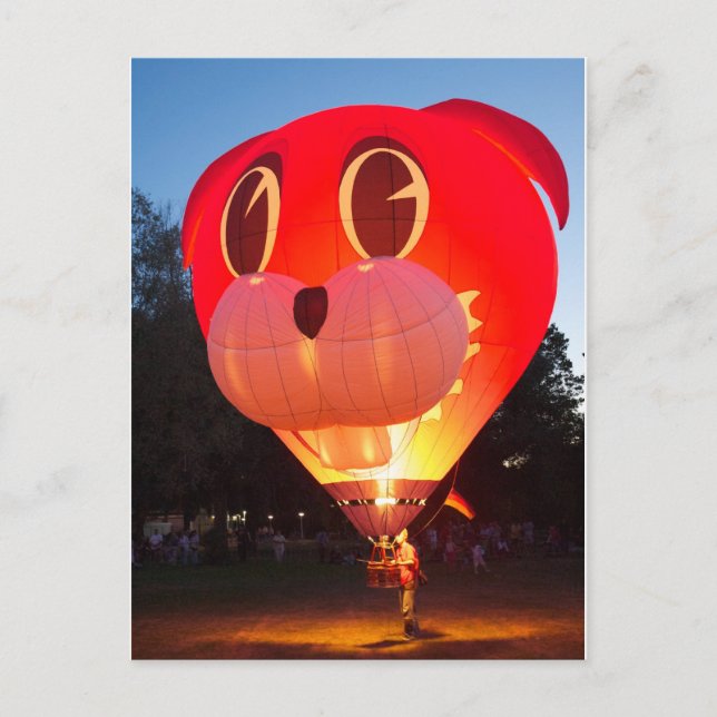 Balloon Rabbit Postcard Postkarte (Vorderseite)