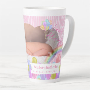 Balloon Rainbow Cloud Foto Pink Latte Tasse