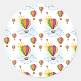 Balloon Ride Runder Aufkleber