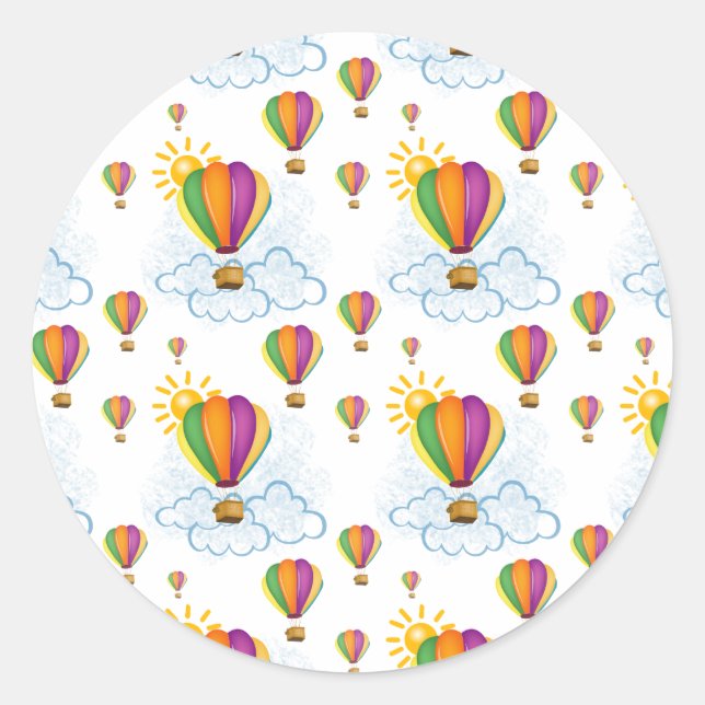 Balloon Ride Runder Aufkleber (Vorderseite)