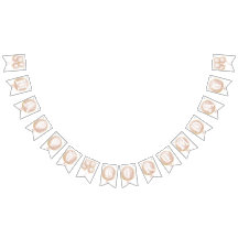 Balloon rose & étoiles 1ère Bannière d'anniversair