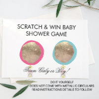 Balloon Tassel Baby Gender Reveal DIY Scratch Card