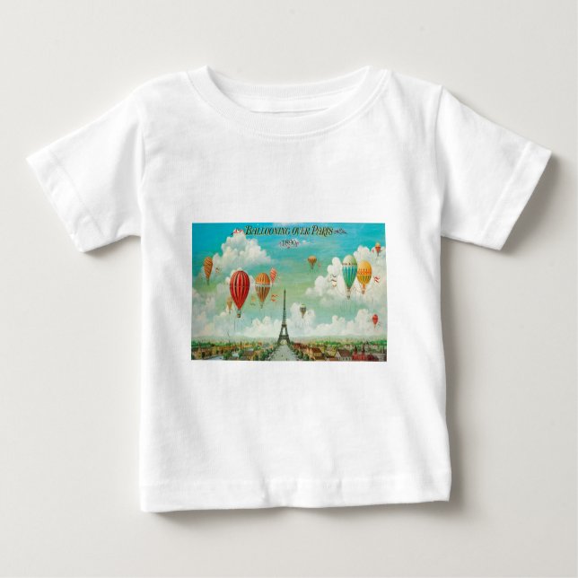 Balloon über Paris Baby T-shirt (Vorderseite)