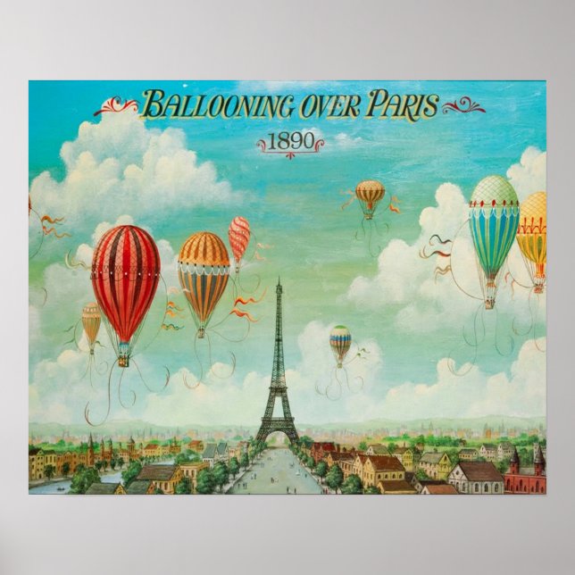 Balloon über Paris Poster (Vorne)