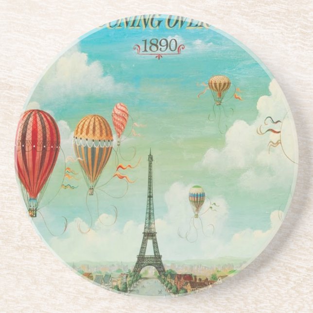Balloon über Paris Untersetzer (Vorne)