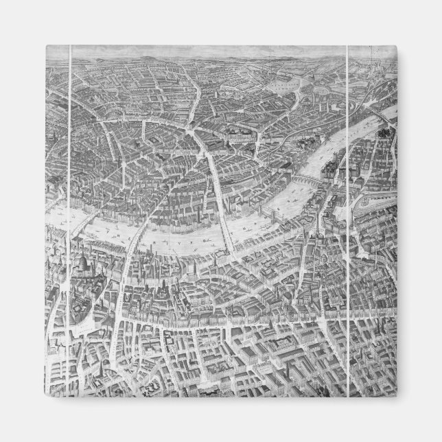 Balloon View of London, 1851 Magnet (Vorne)