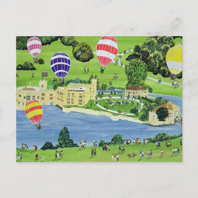 Ballooning auf dem Burg Leeds Postkarte (Vorderseite)