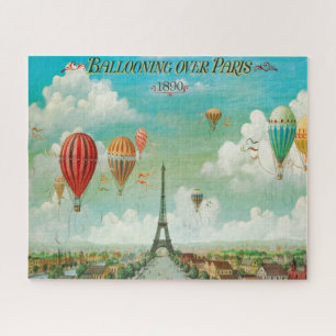 Ballooning über Paris Kunstmalerei Illustration