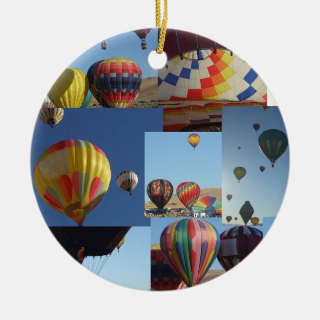 Balloons à air chaud Photo Collage Ornement de Noë (Devant)