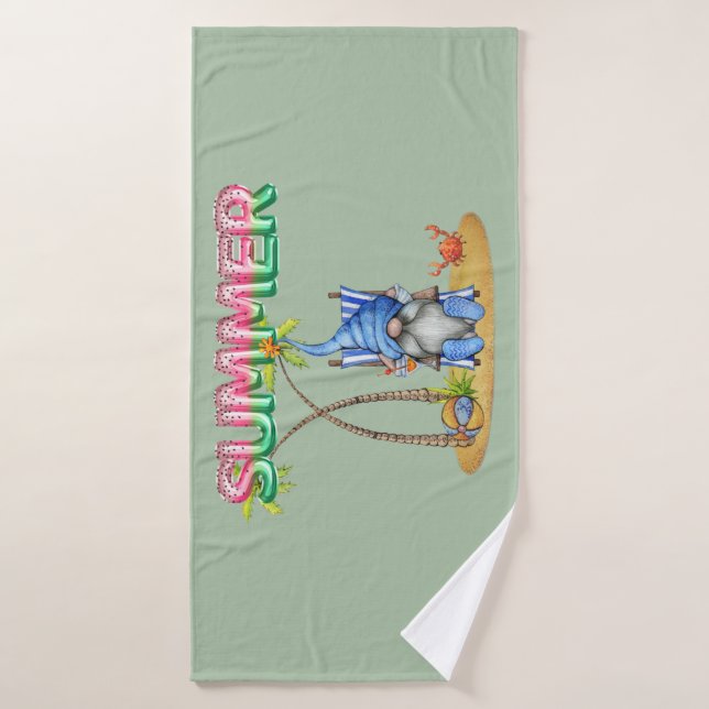 Balloons À Huile De Pastèque Et Gnome De Plage Ave (Serviette de bain)