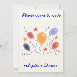 Balloons Adoption Dusche Einladung
