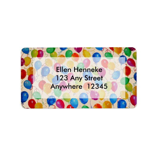 Balloons Adressaufkleber (Vorne)