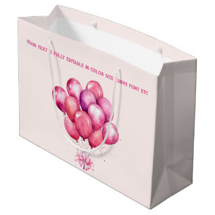 Balloons auf Trendy Barbiedoll Blush Pink Große Geschenktüte