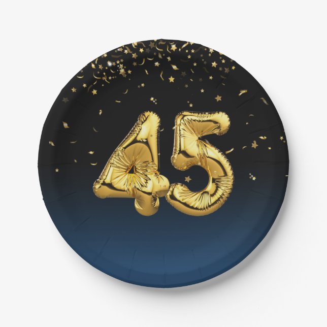 Balloons aus dem 45. Party und Konfetti-Papierplat Pappteller (Vorderseite)