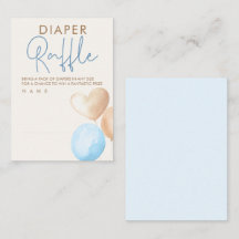 Balloons Baby Showdiaper Raffle Ticket